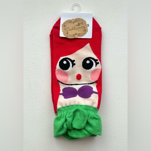 *free* add-on! NWT Ariel The Little Mermaid kawaii socks - Picture 1 of 2